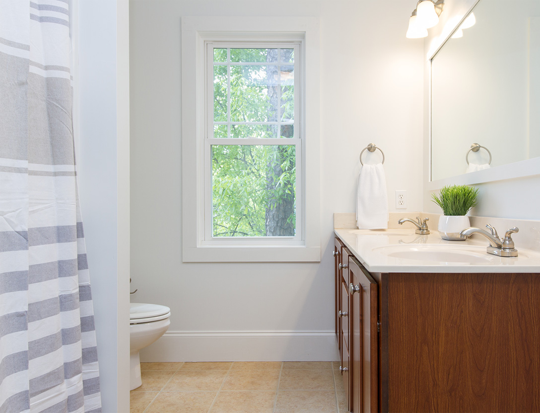 Small bathroom single home window